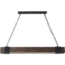 Gojoy - Suspension rétro en bois - Lampe Suspendue - Style industriel - Vintage - Hauteur réglable - Pour salle à manger, bar, restaurant, salon, café