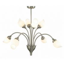Diyas - Inspired Rimini Suspension 8 Lumières G9 Chrome Satiné
