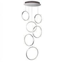 Searchlight - Rings - Plafonnier led intégré Chrome