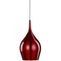 Searchlight - Vibrant - Luminaire suspendu à 1 ampoule, petit dôme, rouge, E14