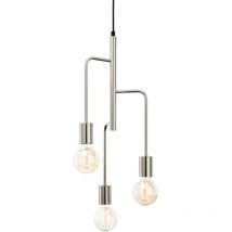 Firstlight Products - Firstlight Roxy - Luminaire suspendu à 3 ampoules en acier brossé, E27