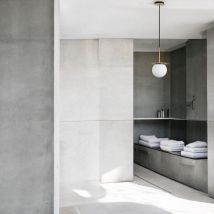 Suspension Salle De Bain Verre Et Laiton Mat Ip44 Alix