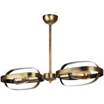 Lux.pro - Suspension Saltash 41 x 65 x 15 cm 2 x E27 doré patine noire [ ]