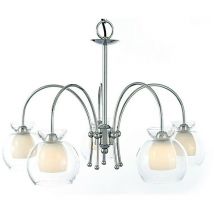 Inspired Malvina Luminaire suspendu/semi-plafonnier à 5 ampoules G9, chrome poli