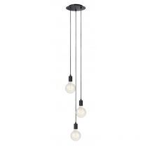 Markslojd - Suspension Led noire ronde 3 sources lumineuses Sky - Markslöjd