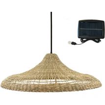 Lumisky - Suspension solaire bohème freya long solar Beige Herbe marine D70 cm