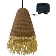 Lumisky - Suspension solaire bohème paloma nomad Beige Herbe marine D40 cm