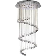 Searchlight - Hallway - Luminaire suspendu à 5 ampoules en spirale, chrome avec cristaux, G9