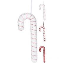 Suspension sucre d'orge de Noël - 34 cm - Rouge