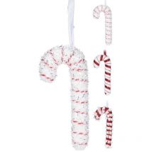 Suspension sucre d'orge de Noël - 17 cm - Rouge