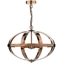 Dar Symbol - Suspension Cage Cuivre Pétrole, 3x E14