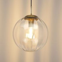 Kosilum - Suspension tendance boule en verre strié - Niccolo