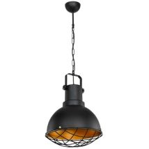 Suspension Tonya ASZ1187 style industriel noir
