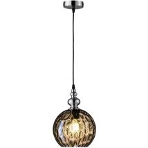 Honsel - Suspension lampe suspendue rétro lampe de table à manger verre ambre lampe de salon E27