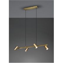 Suspension 4 Spots Orientables laiton vieilli