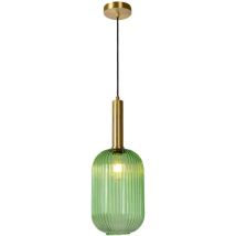 Suspension Maloto – Ø20 cm – Verre doré – Design rétro – Luminaire d'intérieur