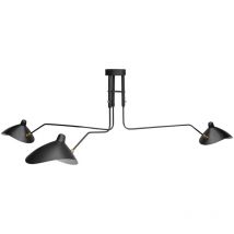 Privatefloor - Lampe de Plafond - Lampe Flexo - 3 Bras - George Noir