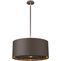 Elstead - Balance - Plafonnier rond à 1 lumière, brun, laiton, E27