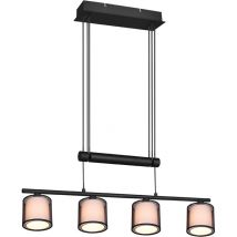 Trio Leuchten - Lampe de salle à manger plafonnier suspension métal noir l 82,5 cm