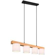 Reality - Suspension, Suspension design 4 abats-jours Cameron Blanc en Wood, trio