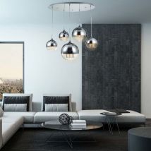 Maytoni - Fermi Suspension de plafond Cluster nickel et cristal, 5 lumières, E27