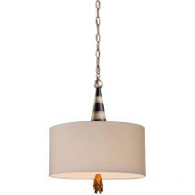 Elstead Flambeau - Plafonnier à 2 ampoules noir, crème, feuille d'or, E27