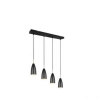 Suspension farin trio lighting r30694032-avec 4 cônes-noir