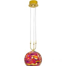 Kolarz LUNA Plafonnier suspendu à dôme en verre 2 lumières or 24 carats
