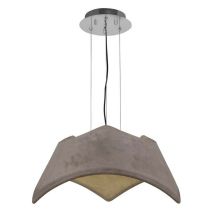 Inspired Mantra - Maui - Suspension à 3 ampoules E27, effet ciment, chrome poli