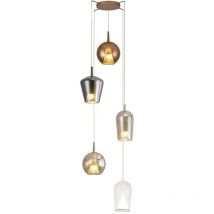 Mantra - Suspension, Suspensions multi 5 Elsa Transparent en Verre