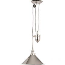 Elstead - Provence - Luminaire suspendu à 1 ampoule en forme de dôme, nickel poli, E27
