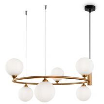 Maytoni - Suspension suspension suspension suspension suspension 6 flammes verre métal laiton