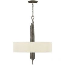 Spyre - Luminaire suspendu rond à 6 ampoules au fini bronze, E14 - Elstead