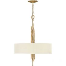 Elstead Spyre - Pendentif rond à 6 ampoules, or, E14