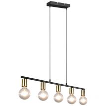 Defibrico - Suspension 5xE27 Vannes Ottone L82 cm