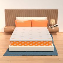 Miasuite - Surmatelas 140x190 Topper à Mousse à mémoire de forme - hauteur 5 cm, déhoussable AloeVera