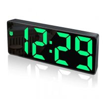 Sveglia digitale, ampio display led, orologio a specchio con funzione snooze e connessione di ricarica usb, sveglia con luminosità regolabile, adatta