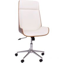 Svezia - Chefsessel 54x109/119x42 cm aus Parawood und wei em Kunstleder