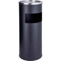 30L Cendrier sur pied Seau Cendrier Poubelle Cendrier 60x25cm noir - Svita