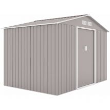 HATTORO S200 XXL Abri de jardin en métal gris Abri de jardin