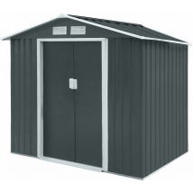HATTORO S100 Abri de jardin métallique XL Abri de jardin gris