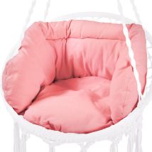 Coussin Pour Fauteuil Suspendu, Coussin D'Assise, Panier Suspendu, Mélange De Lin Rose - Svita