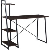 Svita - COMBO1 Schreibtisch Regal Nussbaum-Optik Metall-Beine