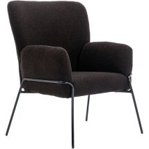 Freia Loungesessel modern mit Armlehne Cocktailsessel Polsterstuhl Schwarz - Svita