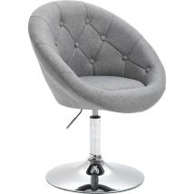 Havanna Fauteuil Lounge Fauteuil club Tabouret de bar Fauteuil pivotant Rétro gris - Svita