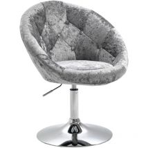 SVITA Havanna Fauteuil Lounge Fauteuil club pivotant velours rétro argenté Tabouret de bar