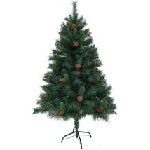 SVITA Weihnachtsbaum künstlich mit Tannenzapfen und Beeren inkl. Ständer 150cm
