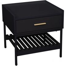 Svita - kore table de chevet avec tiroir table de nuit commode de nuit noir
