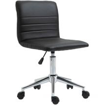 Svita - linus Chaise de bureau pour enfants Chaise pivotante en similicuir noir