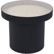 Svita Miguel Beistelltisch Mit Glas Coffeetable Couchtisch Klein Rund Schwarz